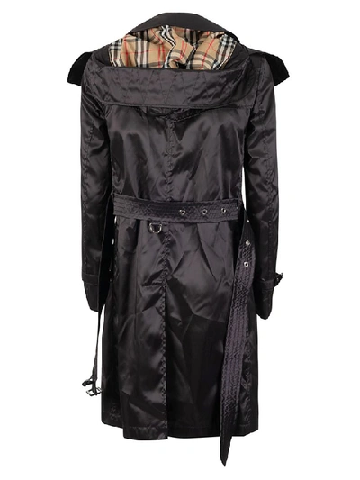 Shop Burberry Kensington Coat In Black