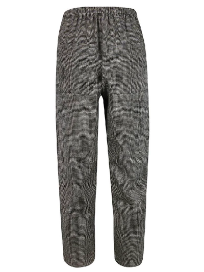 Shop A Punto B Houndstooth Cropped Trousers In Ecru/black