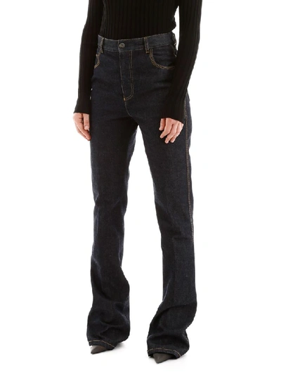 Shop Bottega Veneta Dark Wash Jeans In Blue Indigo