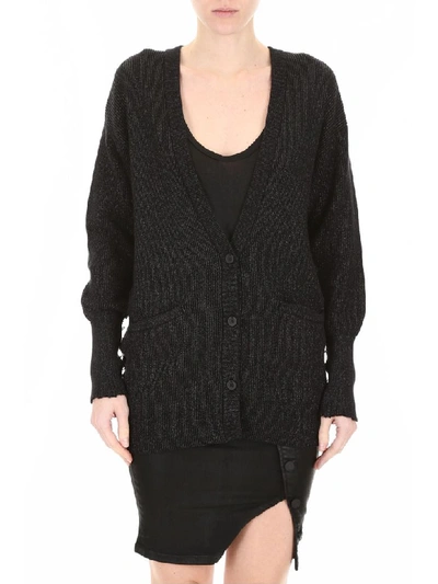 Shop Rta Maxi Cardigan With Rings In Black (black)