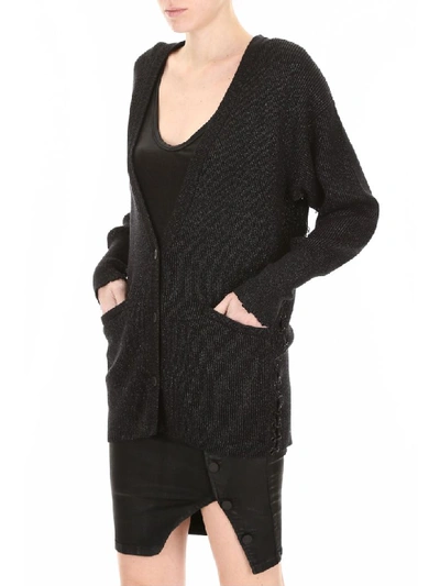 Shop Rta Maxi Cardigan With Rings In Black (black)