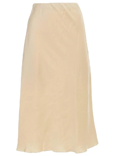 Shop Nanushka Zarina Skirt Satin Elastic Waist In Wax Yellow