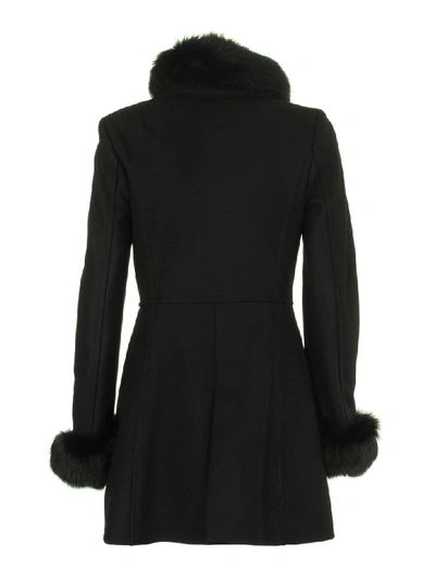 Shop Fay Virginia Black Fur Coat