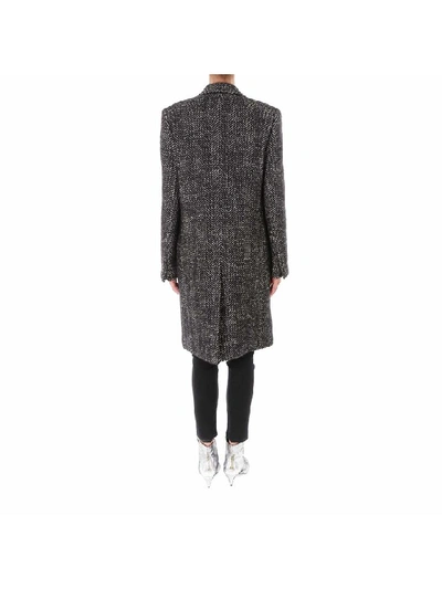 Shop Saint Laurent Coat In Grey