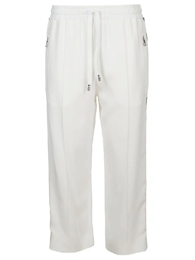 Shop Dolce & Gabbana Cropped Drawstrings Trousers In White