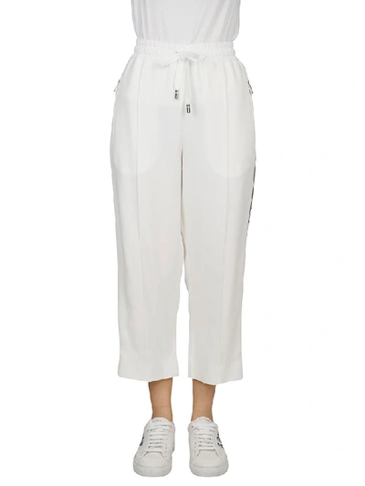 Shop Dolce & Gabbana Cropped Drawstrings Trousers In White