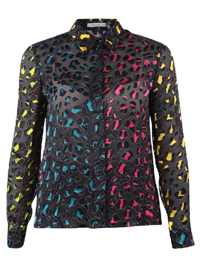 Shop Alice And Olivia Leopard Motif Shirt In Multi