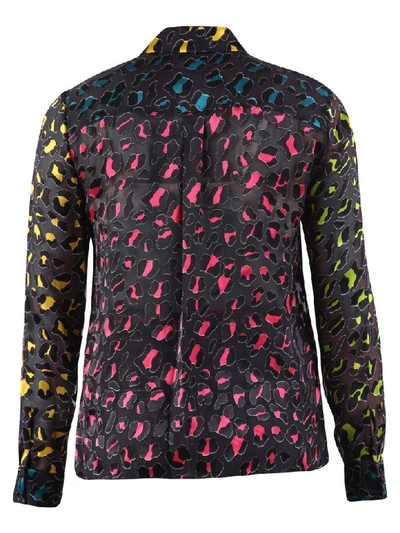 Shop Alice And Olivia Leopard Motif Shirt In Multi