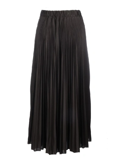 Shop Valentino Printed Plisse` Skirt In Black Multi