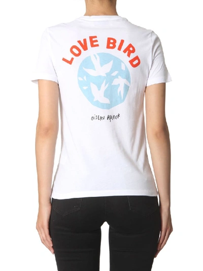 Etre Cecile T-shirt With Love Bird Print In Bianco