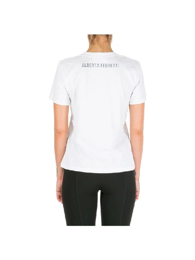 Shop Alberta Ferretti Love Me Wild T-shirt In Bianco