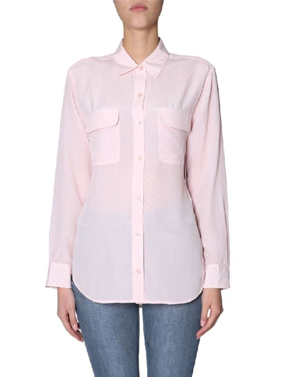 Shop Equipment Silk Shirt In Rosa