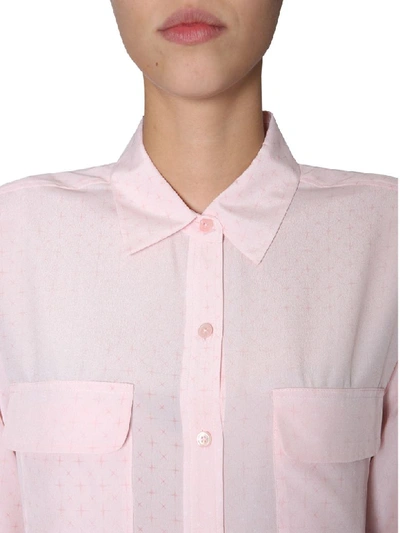Shop Equipment Silk Shirt In Rosa