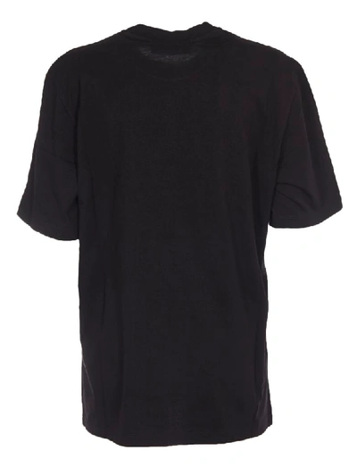 Shop Msgm Black T-shirt With Cat Print