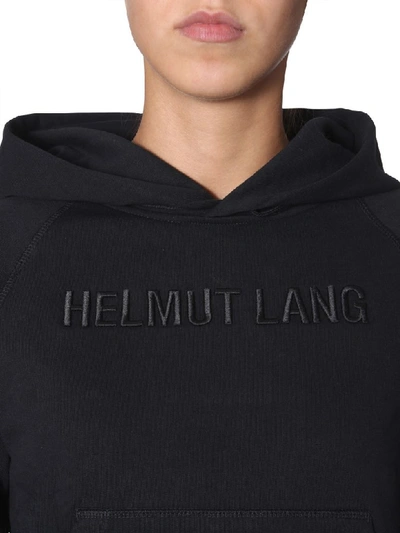 Shop Helmut Lang Hooded Sweatshirt In Nero
