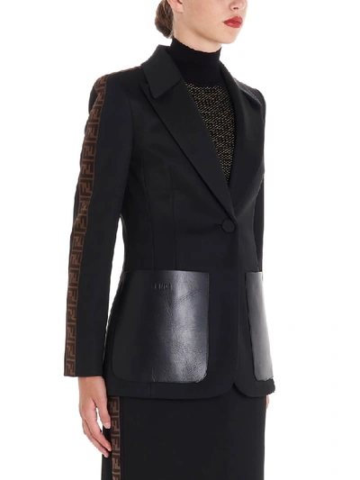 Shop Fendi Jacket In Black