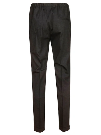 Shop Alberto Biani Elasticated Waist Trousers In Anthracite