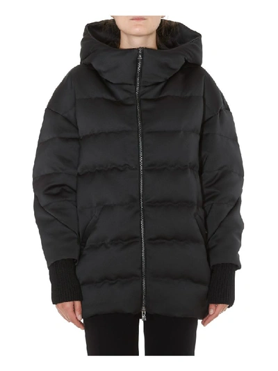 Shop Ahirain Techno Duchesse Down Jacket In Black