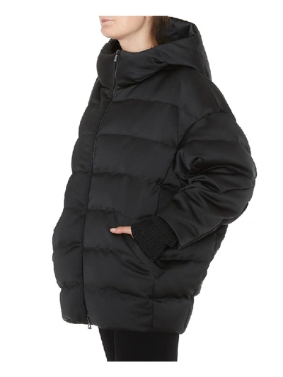 Shop Ahirain Techno Duchesse Down Jacket In Black