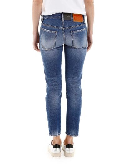 Shop Dsquared2 Jennifer Cropped Jeans In Blue (blue)