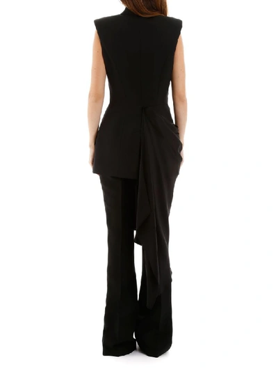 Shop Alexander Mcqueen Sleeveless Blazer In Black (black)