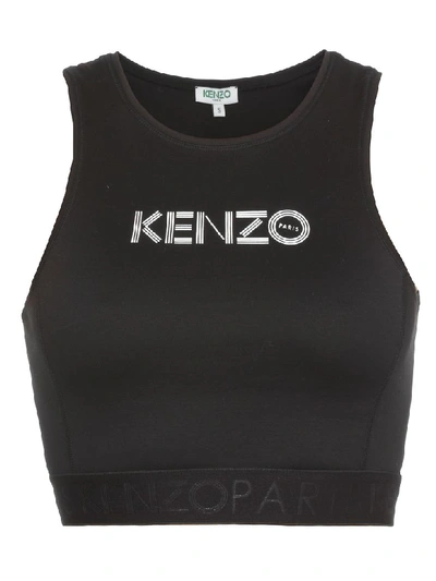 Shop Kenzo Athletic Crop Top In Black