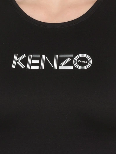 Shop Kenzo Athletic Crop Top In Black