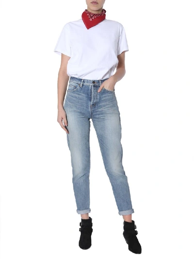 Shop Saint Laurent Slim Fit Jeans In Denim