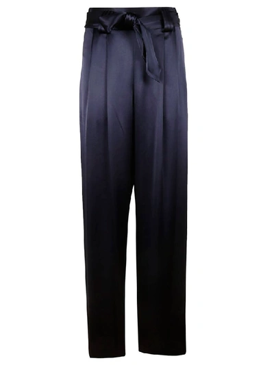 Shop Tory Burch Wide Leg Trousers In Navy