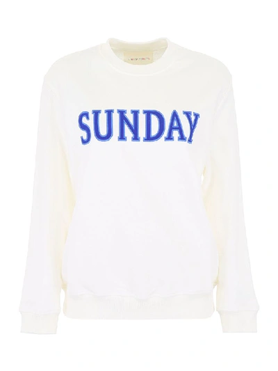 Shop Alberta Ferretti Sunday Sweatshirt In White (white)