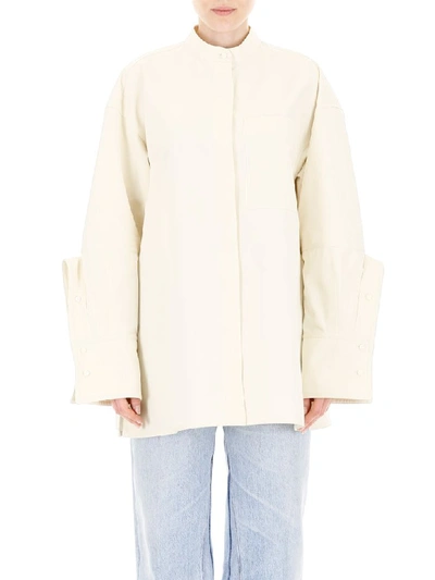 Shop Jil Sander Oversized Shirt In Ivory (beige)