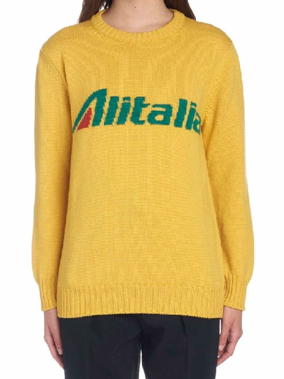 Shop Alberta Ferretti Alitalia Sweater In Giallo