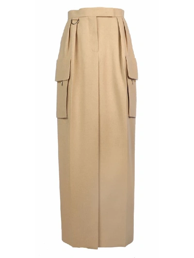 Shop Max Mara Udente Long Pockets Skirt/lunga Tasconi In Beige