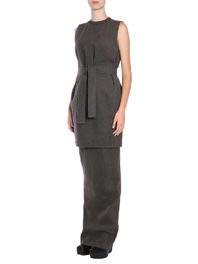 Shop Rick Owens Sleeveless Tunic In Grigio