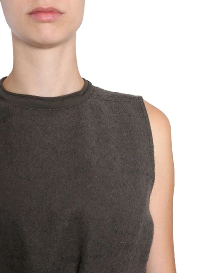 Shop Rick Owens Sleeveless Tunic In Grigio