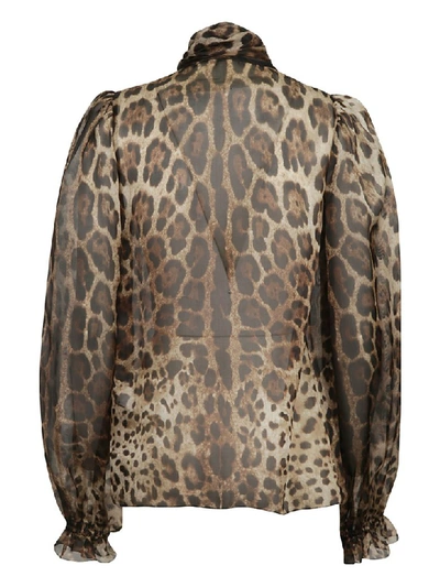 Shop Dolce & Gabbana Leopard Print Blouse In Leo New