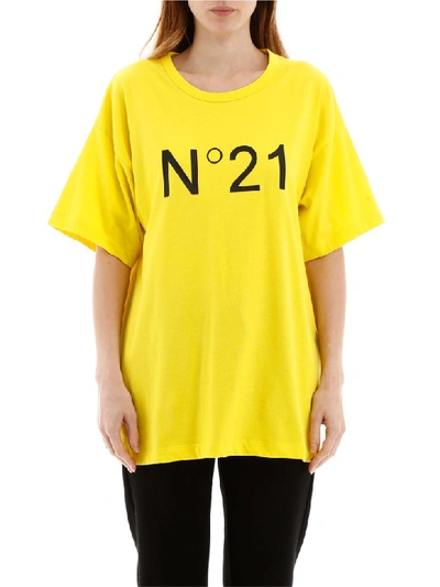 Shop N°21 Logo T-shirt In Minosa (yellow)