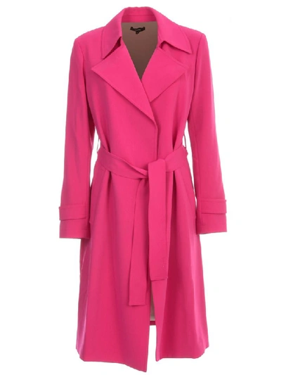 Theory Trenchcoat Mit Gürtel In Vja Magenta