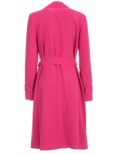 Shop Theory Oaklane Trench Cady In Vja Magenta