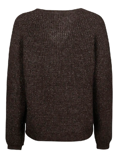Shop Mes Demoiselles V-neck Sweater In Brown