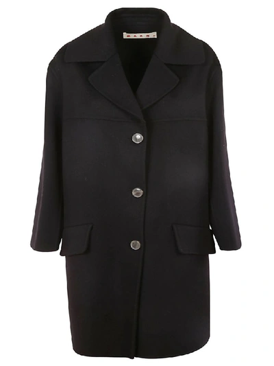 Shop Marni Single Breasted Coat In Black