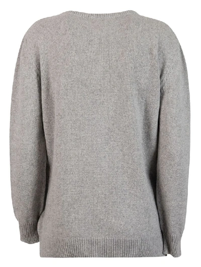 Shop Alberta Ferretti Help Me Knit Oversized Sweater In Grey