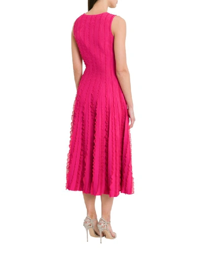 Shop Antonino Valenti Etta Midi Dress In Fucsia