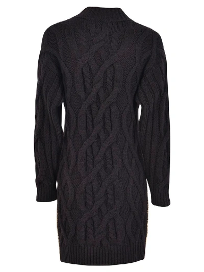 Shop Pinko Cable Knit Dress In Multi