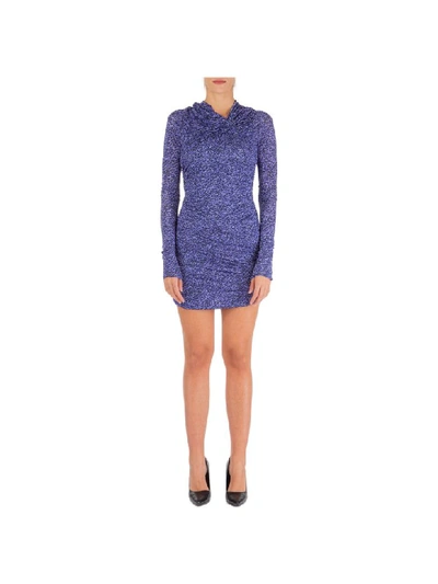 Shop Isabel Marant Double Question Mark Mini Dress In Viola