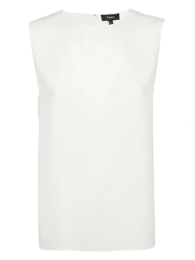 Shop Theory Round Neck Tank Top In White