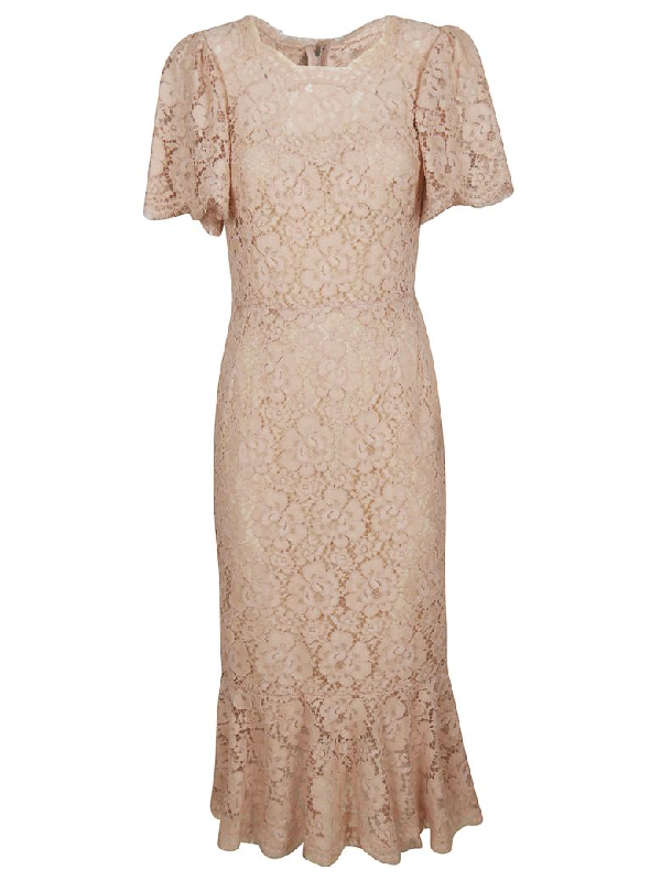 dolce and gabbana pink lace dress