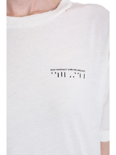 Shop Ben Taverniti Unravel Project T-shirt In White Cotton