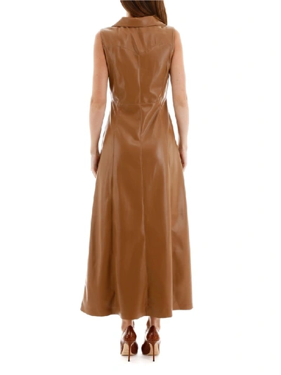 Shop Nanushka Sharma Dress In Brown (brown)