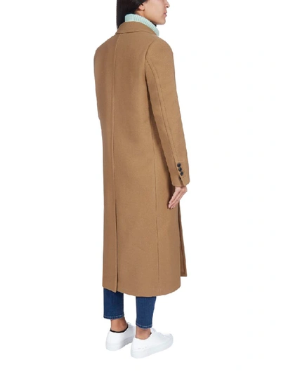 Shop Ami Alexandre Mattiussi Coat In Camel